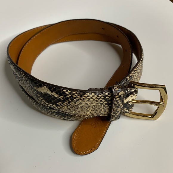 supreme faux snakeskin belt red